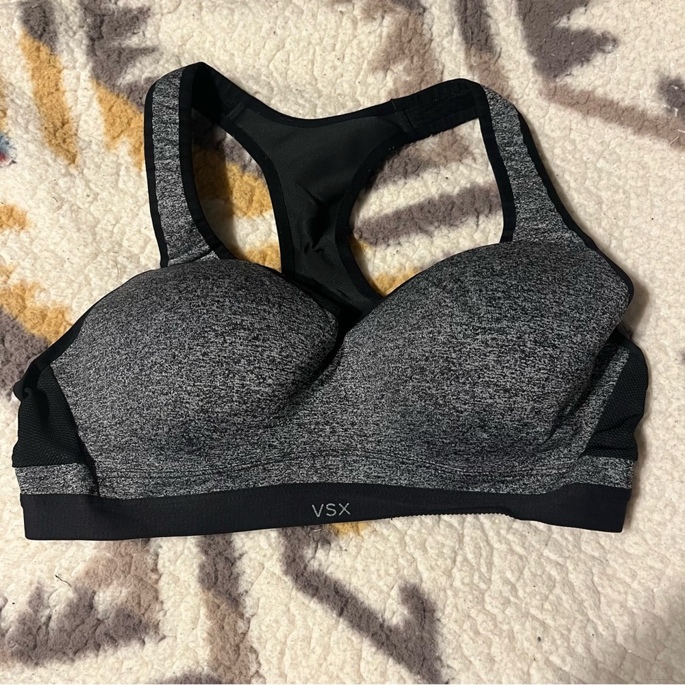 VSX Heathered Black High Impact Sports Bra